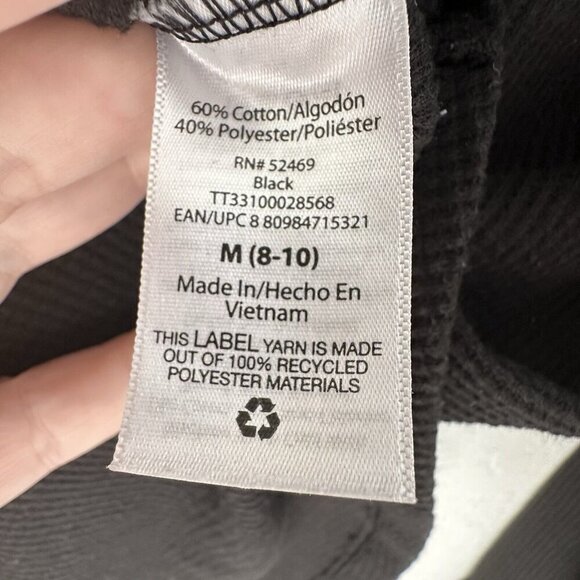 Time & Tru Women's Long Sleeve Waffle Knit Thermal Top Shirt Medium Basic Black‎ - Picture 4 of 5